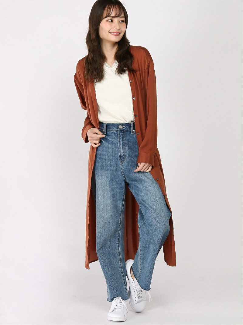 【SALE／60%OFF】Techichi TERRASSE/サテンバンドカラーシャツワンピース LS Te chichi TERRASSE テチチ ワンピース・ドレス シャツワンピース ブルー ブラウン ベージュ【RBA_E】[Rakuten Fashion]