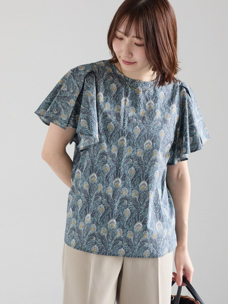 樂天商城 - 【SALE／20%OFF】【LIBERTY FABRICS】フレアスリーブブラウス Te chichi テチチ トップス シャツ・ブラウス グレー【RBA_E】【送料無料】[Rakuten Fashion]