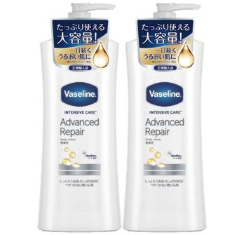 【2個セット】Vaseline ヴァセリン アドバンスドリペア ボディローション 無香性 ボディミルク 400ml 青森倉庫