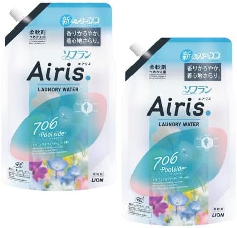 2個セット　AIRIS ソフラン エアリス プールサイド (ネモフィラ&ウォーターリリーの香り) 柔軟剤 詰め..