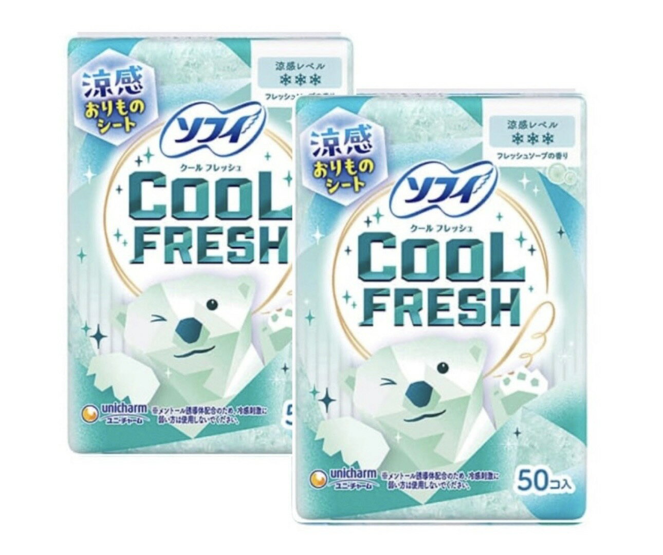 【セット】ソフィ　クールフレッシュ　涼感おりものシート　1袋(50コ入)×2袋セット　千葉西倉庫