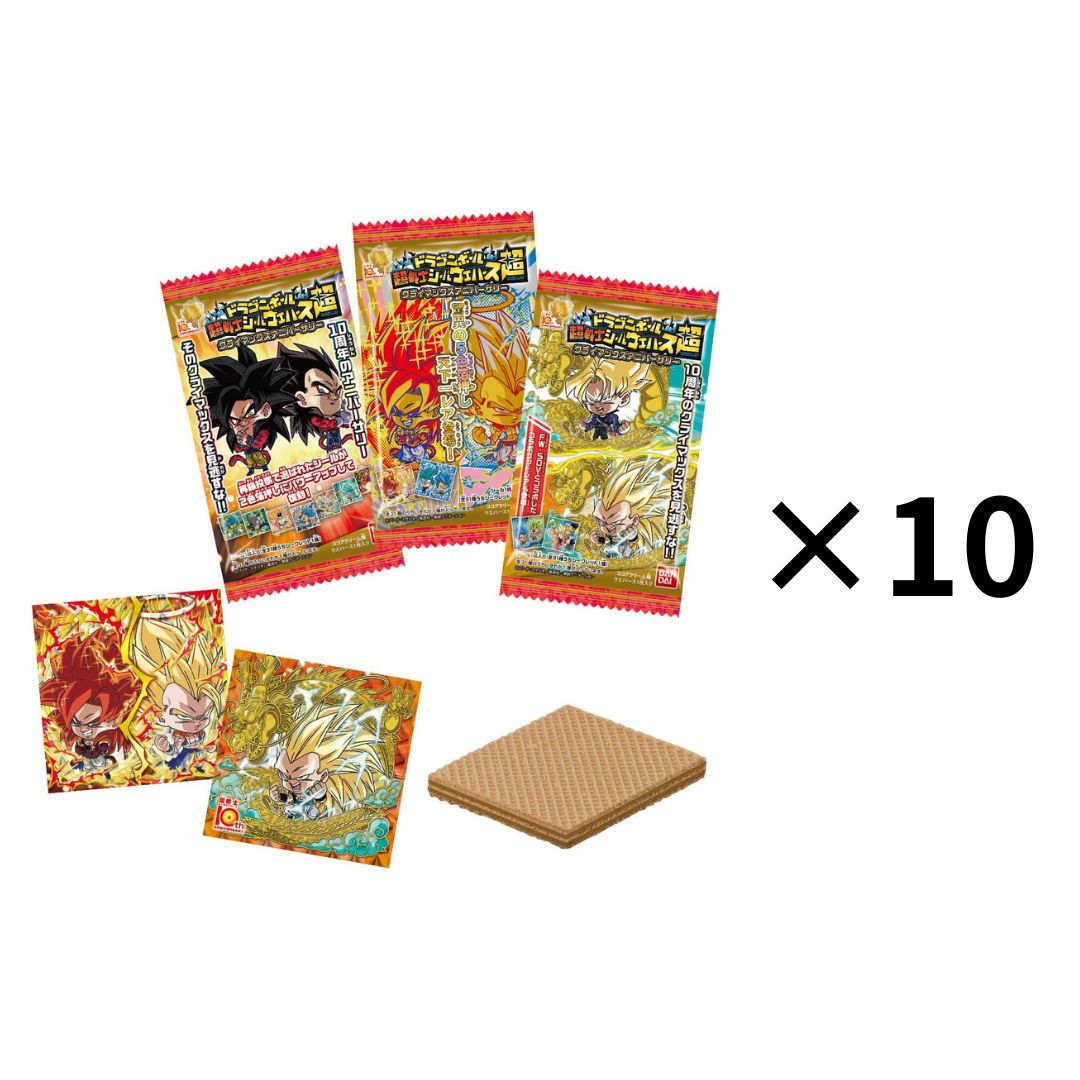 商品説明■　情報1「Z」から「超」にシリーズが生まれ変わった「超戦士シールウエハース超」第17弾！ 10周年イヤーの最後を飾る第3弾が発売！10thレアも引き続き収録！ 驚異の5色箔押しを施した超絶クオリティのシールが「天下一レア」として登場！ 凄まじい輝きをその目で確かめよ！ 10周年再録投票企画に選ばれたシールも2色箔押しのUGR仕様に豪華パワーアップして帰ってくる！ 今後も超戦士シールウエハースシリーズの応援をよろしく！ 付属のお菓子はココアクリーム味ウエハース！ ●シール1枚(全31種/うちシークレット1種) ●ココアクリーム味ウエハース1枚■　情報2商品の説明 「Z」から「超」にシリーズが生まれ変わった「超戦士シールウエハース超」第17弾！ 10周年イヤーの最後を飾る第3弾が発売！10thレアも引き続き収録！ 驚異の5色箔押しを施した超絶クオリティのシールが「天下一レア」として登場！ 凄まじい輝きをその目で確かめよ！ 10周年再録投票企画に選ばれたシールも2色箔押しのUGR仕様に豪華パワーアップして帰ってくる！ 今後も超戦士シールウエハースシリーズの応援をよろしく！ 付属のお菓子はココアクリーム味ウエハース！ ●シール1枚(全31種/うちシークレット1種) ●ココアクリーム味ウエハース1枚 安全警告 無し