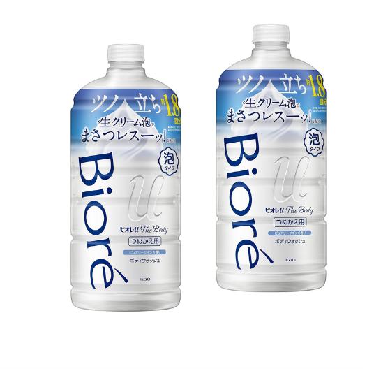 Rakuten - 2個セット　ビオレu 大容量 ザ ボディ　ピュアリーサボンの香り 泡タイプ つめかえ用 780ml　千葉西倉庫