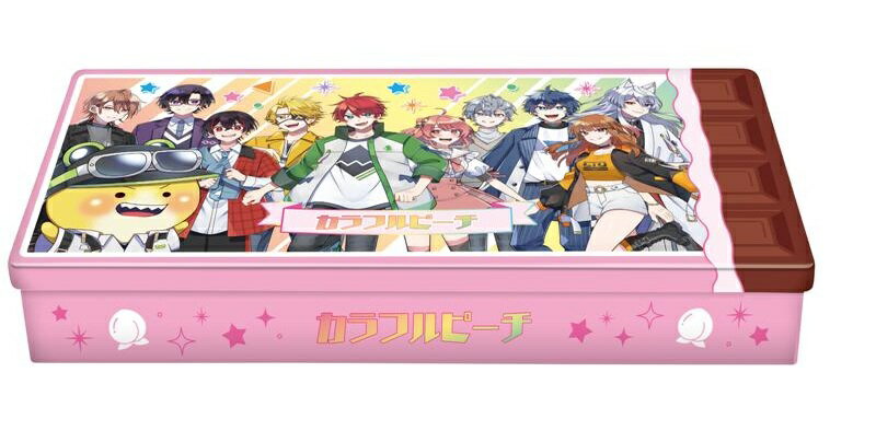 カラフルピーチ レクタングルチョコ缶　バレンタイン　板橋倉庫...