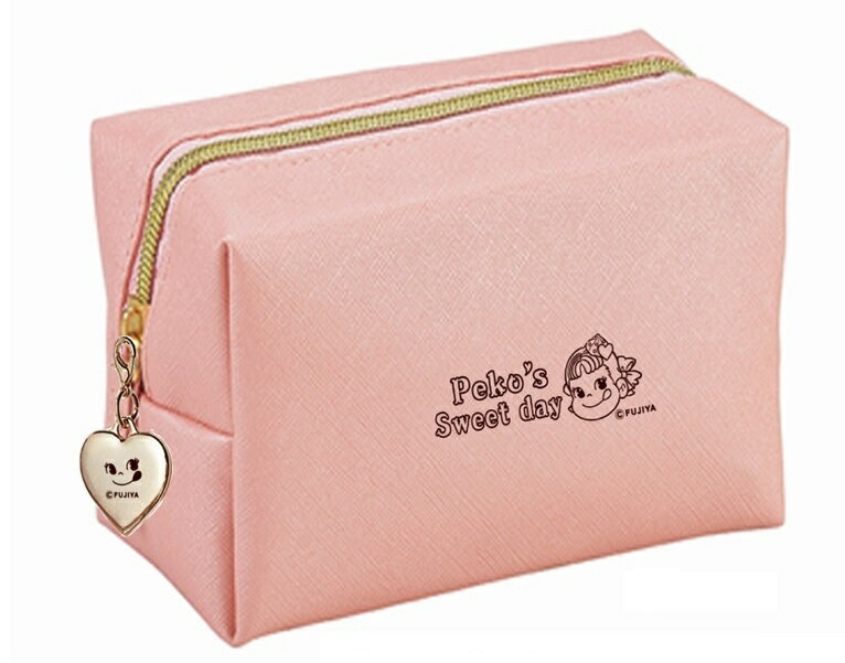 ペコちゃんポーチ　パールピンク　バレンタイン　FUJIYA　板橋倉庫
