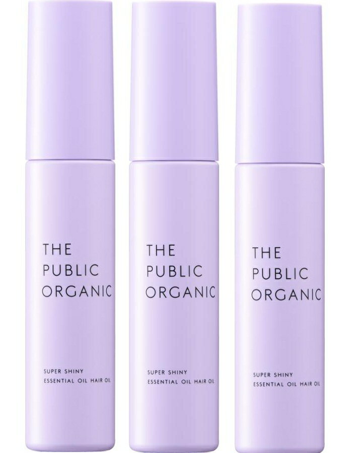 Rakuten - 3本セット ザ パブリック オーガニック スーパーシャイニー ヘアオイル シャインモイスト 60ml　板橋倉庫