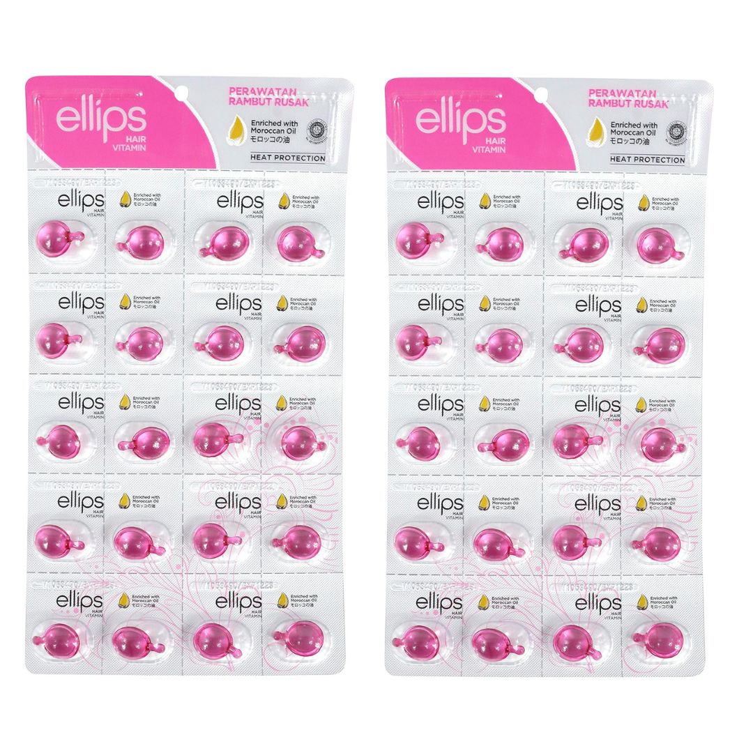 2個セット ellips ヘアーオイル クリアピンク シートタイプ20粒 日本限定品 青森倉庫