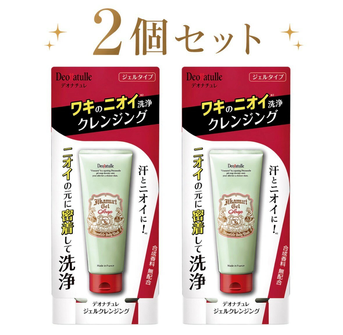 Soaps, Body Washes - 2個セット デオナチュレ 直ヌリジェル石けん 全身用 ジェル 1個(175g） 青森倉庫
