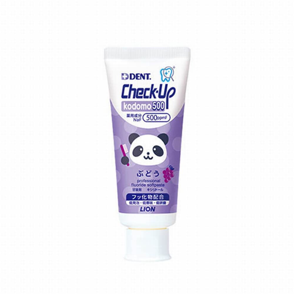 Rakuten - チェックアップ ぶどうコドモ 60g 薬用成分 500ppmf 1 個 ライオン 歯科材 子ども用 ハミガキ粉 長崎倉庫