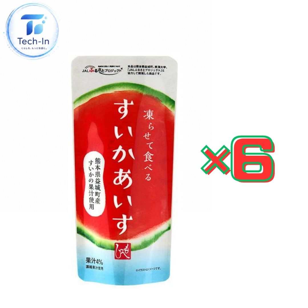 6個セット 凍らせて食べる すいかあいす 100g もへじ カルディ 品川倉庫