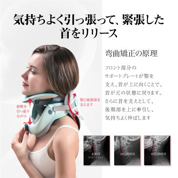 【日本製★医療認証取得★楽天42冠獲得】首ストレッチャー 頸部牽引装置 頚椎 牽引 首牽引 ネック ストレッチャー 首サポーター コルセット ネックブレース 首ストレッチ 首矯正グッズ 首 牽引器 ギフト 肩こり 首こり 解消 緩和 軽量設計 首固定