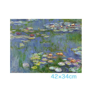 ●<返品不可>アート額絵 クロード・モネ 睡蓮 G4-BM021 高精彩巧芸画〜手彩入り〜 F4サイズ 42×34cm三幸 世界の名画 額付き絵画 インテリア 花気候・天候・時間など外的条件によって様々に変化してゆく自然的要素を巧みに表現した作品を手がける
