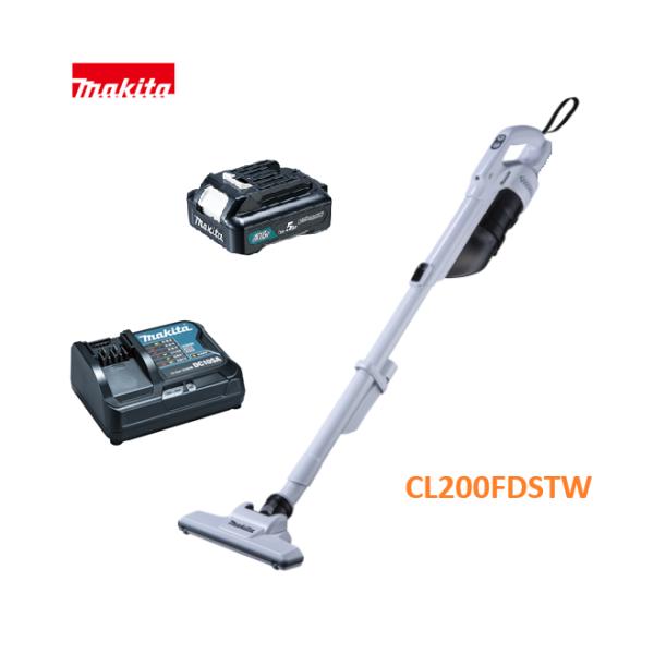 《本体+バッテリ+充電器》 マキタ　10.8V 充電式クリーナ 形式：　CL200FDSTW 　　　　 ボデーカラー：白 《標準セット内容》 (1)本体 ×1台 (2)10.8Vスライド式バッテリ　BL1015(5.0Ah) ×1個 (3)充電器　DC10SA ×1台 注：　商品性能や標準付属品は、商品画像の中の 　　　《主要機能表・付属品一覧表》を併せてご参照して下さい。 ★ご購入の際のお願い★ ＊＊＊＊＊＊＊＊＊＊＊＊＊＊＊＊＊＊＊＊＊ ＊（1）木曜日の午後12：00以降、　　＊ ＊　　　金〜日曜日のご注文分は、出荷が　＊ ＊　　　翌週の月〜火曜日の出荷になる場　＊ ＊　　　合があります。　　　　　　　　　＊ ＊　　　出荷日は、受注日＋1〜3営業日内＊ ＊　　　【休業日：土・日・祝日】　　　　＊ ＊（2）商品仕様明細は、商品画像の中の　＊ ＊　　　《仕様表》も併せて参照して下さい＊ ＊（3）弊社の会社概要とお買い物ガイド　＊ ＊　　　を必ずご一読ください。　　　　　＊ ＊＊＊＊＊＊＊＊＊＊＊＊＊＊＊＊＊＊＊＊＊