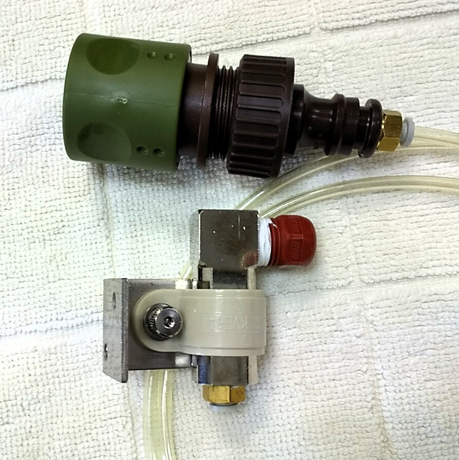 微細噴霧セット：微細噴霧ノズル+水道ソケット+4mmチューブのセット