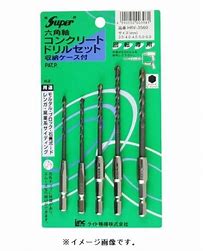 Rakuten - 【ゆうパケットでの発送】【ライト精機】六角軸コンクリートドリルセット（HRV）各種5本セット