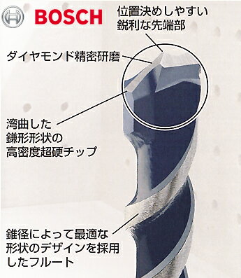 【ゆうパケットでの発送】【BOSCH】（ボッシュ）［SIN060150］NEW 振動ドリルビット［6.35mm 六角軸］6.0φ×150mm（有効長：90mm）インパクト・振動ドリルにも対応の二刀流