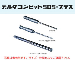 【ゆうパケットでの発送】 ミヤナガ　［DLSDS190］　デルタゴンビットSDS-プラス（ネジタイプ）　19.0φ×166mm （有効長100mm ）