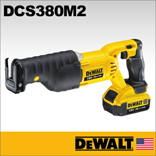【DEWALT】（デウォルト）［DCS380M2］18V レシプロソー（4.0Ahバッテリー×2、充 ...