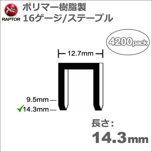 錆びない、刃物を傷めない、より強い保持力。 Omer 82PS用　ポリマー樹脂製ステープル。 　特　徴 プラスチック製で錆びず、腐食もありません。 時間が経っても見た目もきれいなうえ、木材の品質も低下させません。 ポリマー樹脂を採用しているので、耐UV、耐候性があり、石油や酸、各種溶剤にも影響されません。 電磁波の影響を全く受けないうえ、摂氏180度の熱にも数時間耐えられます。（金属探知機にも反応しません。） 火花も発生しません。 刃物を傷めません。 丸のこや手のこで切断しても刃こぼれがありません。 ルーターで加工してもルータービットを傷めません。 カンナ加工でも刃こぼれがありません。 ヤスリ掛けしてもペーパーが破れず、仕上げることができます。 除去する手間がかかりません。 強度は充分にあります。 引っ張り強度が鉄製の約2倍程度あります。 （但し、引き裂き強度は約半分です。） 木材と融合するので抜けにくくなります。 時間が経っても強度は変化しません。 　 　 用途・需要先 木工・家具・建具製造・フラッシュ家具製造・建築内装業・ボード・ヨット製造・木材結束・梱包・グラスファイバー固定・炭素繊維固定・棺桶製造等。 　仕　様 サイズ 16ゲージ 長さ 14.3mm 幅 12.7mm 太さ 1.9×1.4mm 入り数 4,200本 引張強度 11kg　（鉄製は7kg） 剪断強度 13kg　（鉄製は20kg） 　関連製品 ラプター タッカ Omer 82PS ラプター ポリマー樹脂製 ステープル 9.5mm 　 ご注文頂きました商品の説明・納期・修理等のお問い合わせは全て下記までご連絡下さい。 ◇◇◇◇◇◇◇◇◇◇テクノトゥールズ関西テクノネット事業部06-6352-5347 ◇◇◇◇◇◇◇◇◇◇　