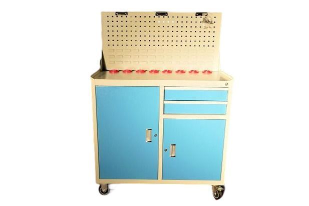 工具作業台車　BT40　NT40兼用　上面8本　引き出し12本×2段　作業指示書掲示板　切削工具の段取り