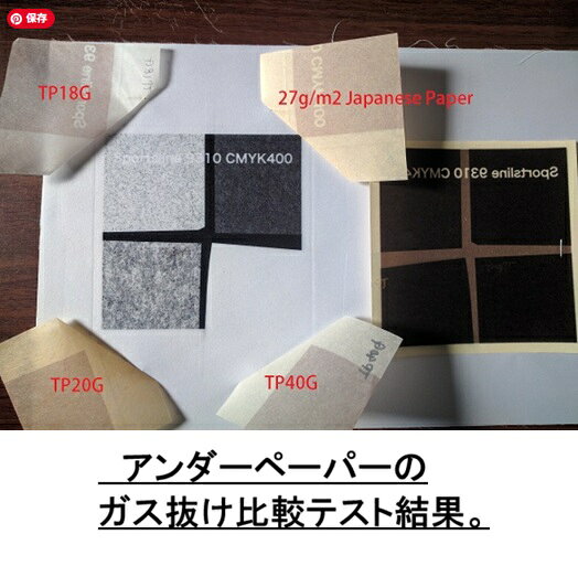 昇華転写用 アンダーペーパー TP20G (1.65mx880m) 、高い遮蔽性を誇るヨーロッパ製アンダーペーパー 20g/m2と軽い。 technopromotion-10000584 テクノプロモーション サンプル画像2