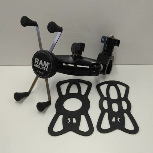 Rakuten - 【中古品】【ラムマウント】スマートフォン用ホルダー XグリップセットXグリップ+ダブルソケットアーム+ポールクランプテザー（固定用ゴム）付きポールクランプはRAP-B-400Uではありません【送料無料】