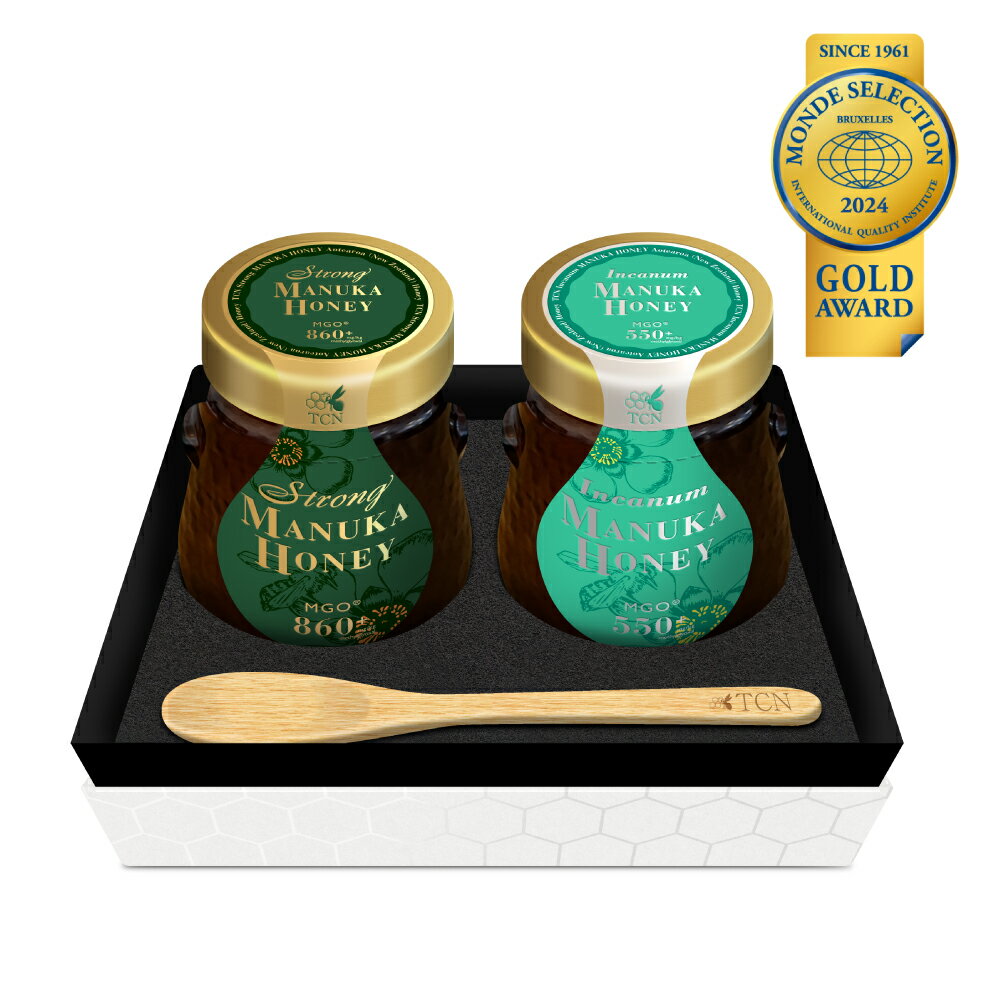 マヌカハニー ギフト Dセット（ストロングマヌカハニーMGO860+/インカナムマヌカハニーMGO550+ 各 500g スプーン セット） 送料無料 ギフト プレゼント 内祝い はちみつ 蜂蜜 500g ニュージーランド ギフトセット TCN SMN3155-500GD
