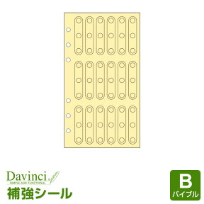 ＼Point5倍／【システム手帳リフィル Davinci】【メール便対象】ダ・ヴィンチ バイブルサイズ 補強シール (DR334)