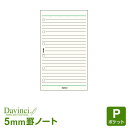 \本日Point5倍/【システム手帳リフィル】Davinci ダ・ヴィンチ ポケット ミニ6穴サイズ 横罫ノート(5.0mm罫)(DPR207)(メール便対象)
