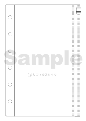 【システム手帳リフィル Davinci】【メール便対象】ダ・ヴィンチ ポケット ミニ6穴サイズ ファスナーポケット (DPR215)
