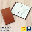 ＼本日Point5倍／【システム手帳 Davinci】【1円名入れ対象】数量限定品 本革ブランド ダ・ヴィンチ 当店限定スマートライン バイブルジャストリフィルサイズ B6相当 リング径8mm 男性 女性 4色