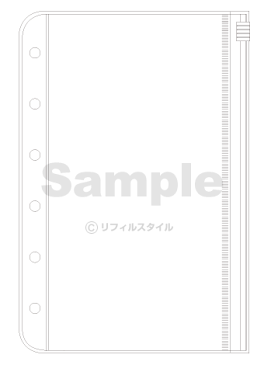 【システム手帳リフィル Keyword】【メール便対象】キーワード ポケット ミニ6穴サイズ ファスナー付ホルダー (WPR265)