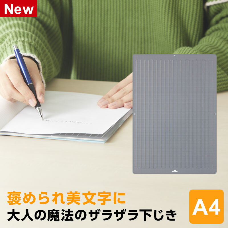 ＼本日Point5倍／【学習文具】【メール便送料無料】大人の魔法のザラザラ下じき A4（0.3mmドット）美文字 下敷き 高校生以上～向け ざらざらタッチ グレイ レイメイ藤井 U1255Nのサムネイル