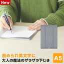 \本日Point5倍/【学習文具】大人の魔法のザラザラ下じき A5(0.3mmドット)U1257N 美文字 下敷き 高校生以上~向け ざらざらタッチ グレイ 悩み解決 すべらない エコ素材 ライメックス U1257N(メール便送料無料)