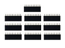 ピンヘッダー ソケット 10個セット (10ピン) 1列 角ピン 2.54mmピッチ