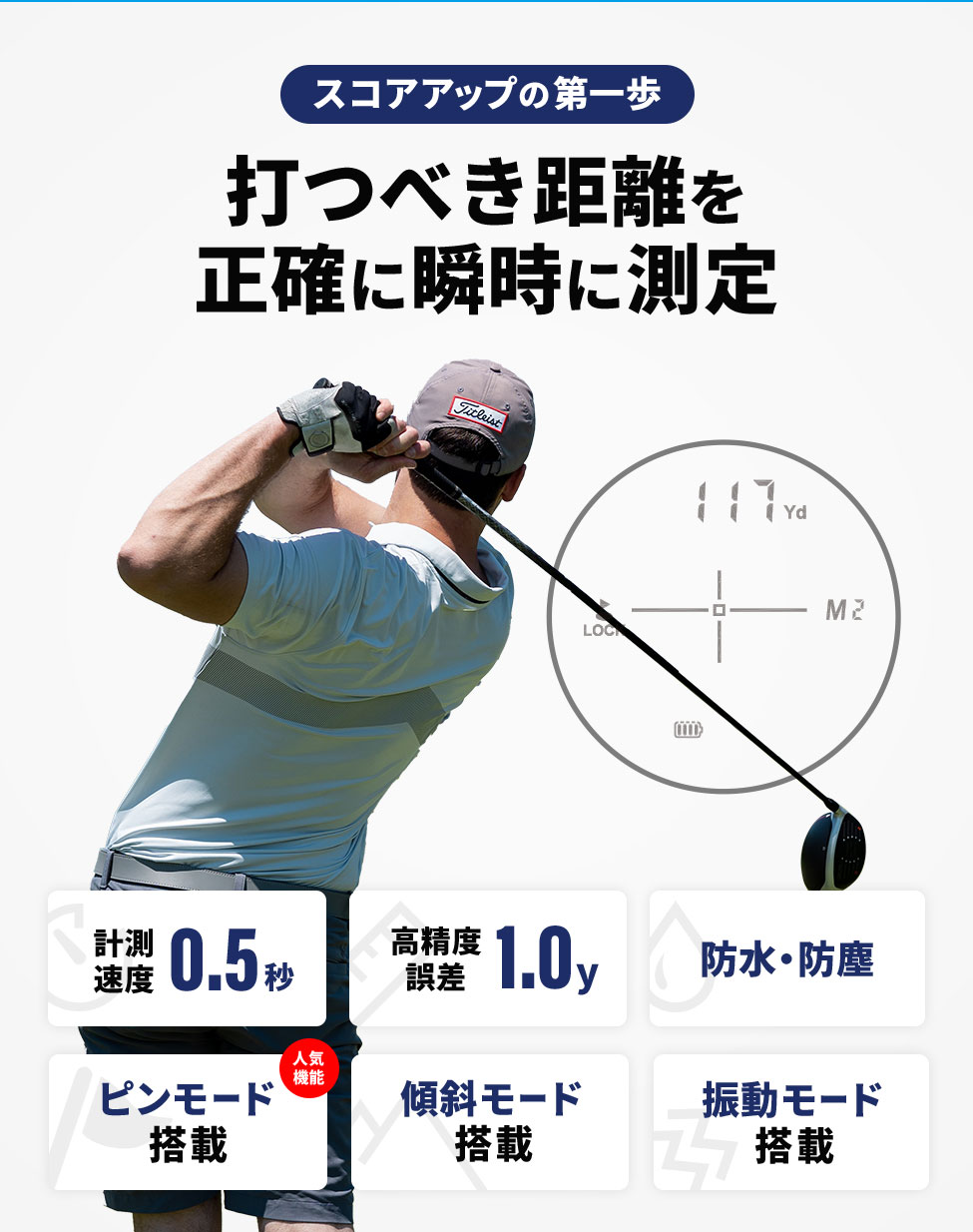 持ち運びはマグネットへ ゴルフ 距離計 レーザー距離計 距離測定器 レーザー式距離測定器 高低差 ゴルフ距離測定機 距離計測機 買物 プレゼント 軽い 軽量 送料無料 おすすめ Mini M 5 Offクーポン 傾斜モード マグネット 6 00 マットホワイト ミニプラスエム 通常