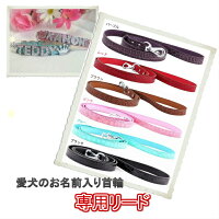 【メール便OK】愛犬のお名前入り首輪専用リード(全6色)【小型犬・中型犬用】