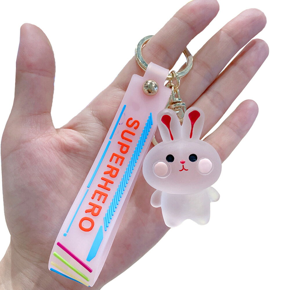 水晶動物4種キーホルダーキーリング...