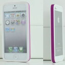 スマホバンパーケース iPhone SE用 iPhone5s用 iPhone5用 全6タイプ クリア/ブラック/ホワイト/パープル/レッド/ピンク 軽量 無地
