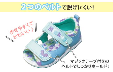 サンダル キッズ ベビー ディズニー ミッキー柄 男の子 女の子 春 夏 軽量 かわいい おしゃれ 外出 おでかけ 歩きやすい スポーツサンダル カジュアル アウトドア レジャー 海 ビーチ 普段使い ダブルベルト マジックテープ ピンク 青 グレー 12.5cm 13cm 13.5cm 14cm 14.5cm