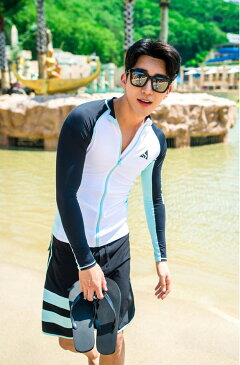 水着 メンズ ラッシュガード 長袖 単品 韓国 ファッション SHEBEACH MINT MONDAY RASHGUARD シービーチ 正規品 M L XL 安全 海 男性 ジム サーフィン 擦り傷対策 クラゲ対策 トップス SPF50+ 日焼け対策 紫外線対策 ロゴ入り 即日発送