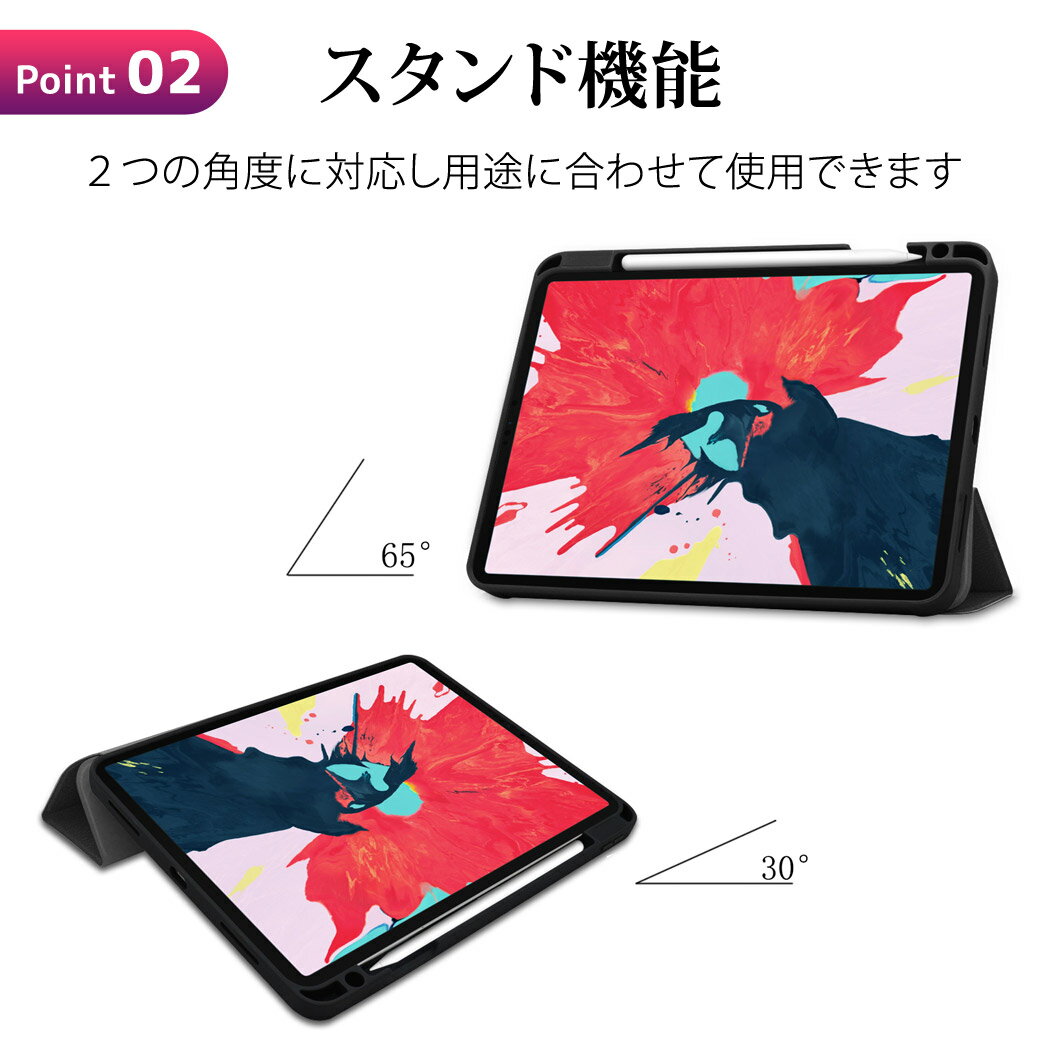 手帳型 iPadケース カバー 強化ガラスフィルム 2点セット iPad Pro 第2世代 11インチ用 iPad 第7世代 10.2インチ 薄型 ブックケース タブレットケース ペン収納 耐衝撃 PC TPU シンプル 柔らかい カメラレンズ保護 ビジネス 放熱機能 スタンド機能 ペンホルダー