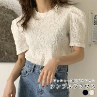 ブラウス シャツ レディース 春夏 おしゃれ カジュアル きれいめ 半袖 オフィス 黒 白 透け感 薄手 ノーカラー プルオーバー 肩ボリューム パワーショルダー トレンド 伸縮性 サマーシャツ OL 通勤 通学 ビジネス デイリー 着回し ワードローブ セットインスリーブ