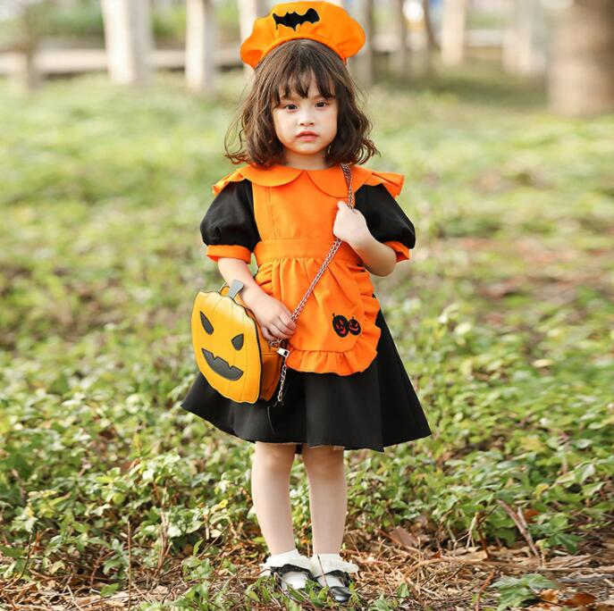 Rakuten - ハロウィン衣装 子供 コスプレ かぼちゃ キッズ ベビー 女の子 パンプキン ウィッチ コスチューム メイド服 エプロン 子供用 ハロウィン仮装 赤ちゃん 着ぐるみ カボチャ コウモリ ワンピース コスチューム コスプレ衣装 ハロウィーン 変装