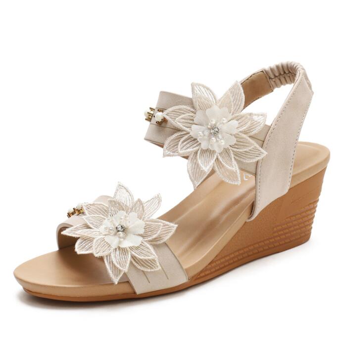 サンダル サマーブーツ 春 夏 ウエッジソール サンダル ブーツサンダル ボヘミアン風 靴 レディース サンダル 5cmヒール 疲れにくい 旅行 リゾート 滑り止め 長時間 疲れない 大きいサイズ 小さいサイズ