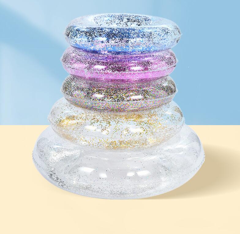 浮き輪 子供用 大人用 ラメ入り キッズ フロート かわいい キラキラ クリア 男の子 女の子 兼用 浮き輪 海 プール ラメ 60cm/70cm/80cm/90cm 夏休み 海カラフル　 家庭ようプール 夏ビーチ