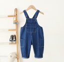 オーバーオール パンツ カジュアル デニム ロングパンツ こども デニムサロペット ベビー ジュニア KIDS 子供服 ジーンズ デニム オールインワン パンツ...