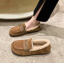 モカシン レディース もこもこ シューズ あったか 暖かい ムートン ファー ボア レザー フラット ぺたんこ スリッポン 履きやすい 歩きやすい 毎日使い 普...