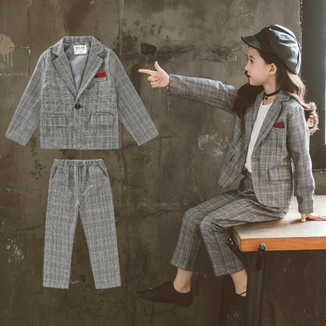 Rakuten - セットアップ 女の子 フォーマルスーツ 2点セット チェック柄 スーツ 入学式 パンツセット 子供服 キッズフォーマル セットアップ キッズ パンツスーツ 上下セット 子供スーツ 卒業式 入園式 ジュニア服 七五三 発表会 普段着