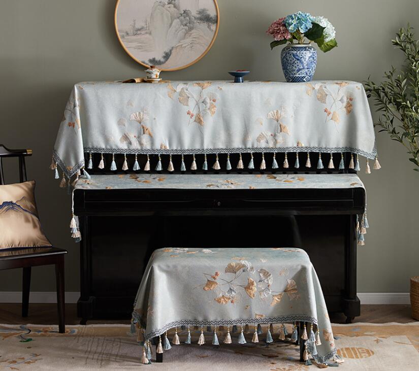 ピアノカバー 3点セット ピアノカバー キーボードカバー 椅子カバー アップライト トップカバー 北欧 標準直立型ピアノ用 おしゃれ ピアノ掛け 乾燥 汚れ防止 便利 ヨーロッパ風 おしゃれ 高級感 優雅 エレガント 電子ピアノ デジタルピアノ 子供用 四季通用